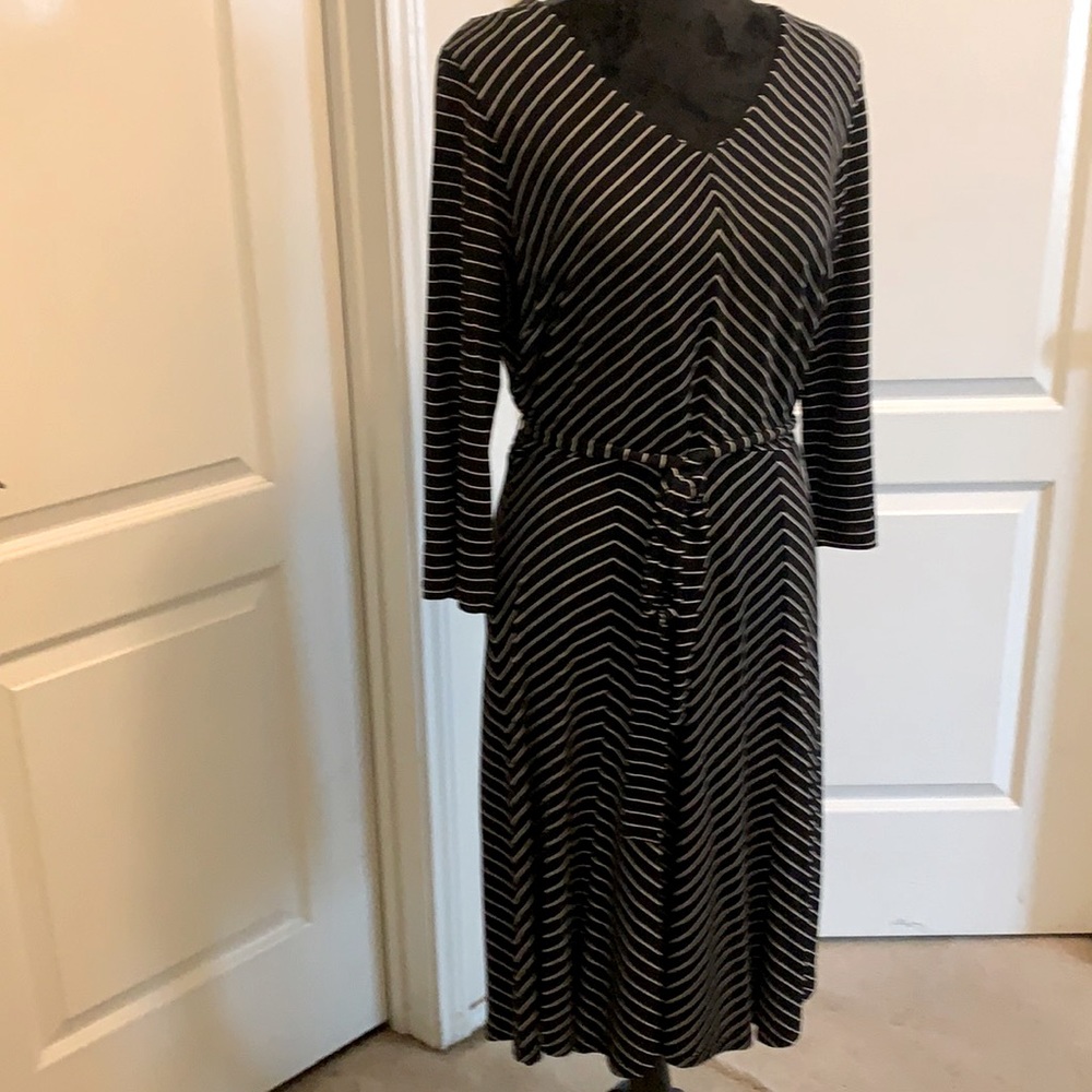 Black/ white stripped dress